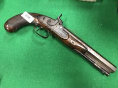 A John Marsh of Mansfield hammer action pistol