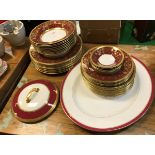 A Thomas Goode "Florette" part dinner service comprising ten dinner plates, eleven bowls,