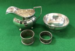A Victorian silver bowl on circular foot,