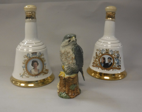 A collection of commemorative whiskys including Whyte & Mackay Scotch Whisky in "Peregrine Falcon"