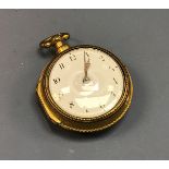 An 18th Century pair cased pocket watch, the single fusee movement by George Edwards of London, No.