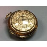 An 18th Century silver and tortoiseshell pair cased pocket watch,
