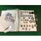 A stamp album containing various 19th Century and early 20th Century stamps of the world,