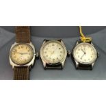 WITHDRAWN An Oyster Rolco wristwatch with fabric strap, a Tudor Oyster steel cased wristwatch,