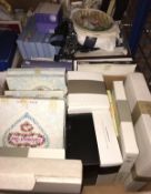 Three boxes of assorted Wedgwood, Royal Doulton, Aynsley,