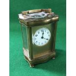 An early 20th Century brass five glass carriage clock,