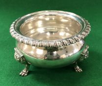 A Mexican sterling silver bowl in the 19th Century manner with egg and dart style rim,