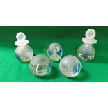 A collection of Caithness paperweights to include "Iris" paperweight No'd.