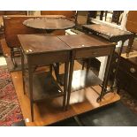 A pair of Edwardian mahogany single drawer side tables together with a Victorian mahogany