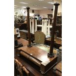 A 19th Century mahogany two drawer toilet mirror frame,