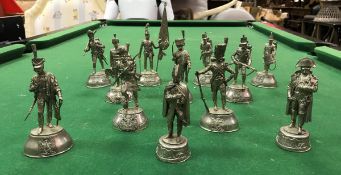 A collection of ten Charles C Stadden pewter figures of Napoleonic War soldiers including Middlesex