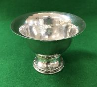A George VI planished silver bowl with flared rim,