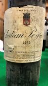A collection of various red wines comprising one bottle each of Château Peyreyre 1972,
