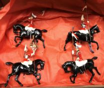 A box of Britains Household Cavalry - Blues and Royals (10) and Lifeguards (10)