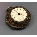 An 18th Century triple cased pocket watch, the fusee movement by Edward Prior of London, No.