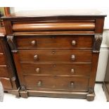 A 19th Century Derbyshire mahogany dressing chest with cushion drawer,