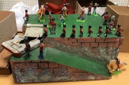 A box of various Britains Ltd Deetail toy soldiers circa 1971 mainly American Civil War,