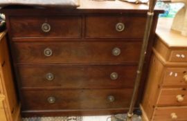 A 19th Century mahogany chest of two short over three long drawers