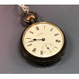 An Edwardian silver cased pocket watch, the movement No.d.