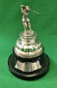A George V silver golfing trophy by James Fenton, Birmingham 1926,