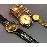 An Ingersoll gold plated cased wristwatch with expanding bracelet,