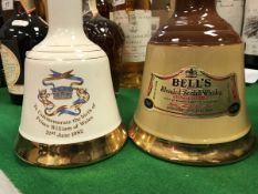 A Bells Scotch Whisky bell-shaped commemorative porcelain decanter to celebrate The Birth of Prince