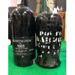 One bottle Barros Vintage Port 1973, one bottle Skeffington Vintage Port 1983,