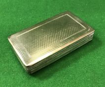 A 19th Century Austro-Hungarian silver cigarette box of rectangular form with engine turned