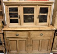 A Victorian pine sideboard (converted dresser base),