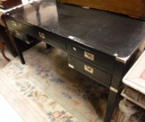 A pair of modern ebonised dressing table