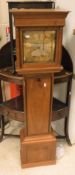 A modern walnut longcase clock of small