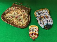 A late Victorian floral needlework eveni