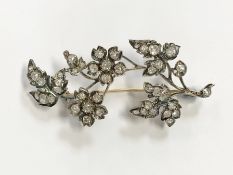 A late Victorian gold mounted floral spr