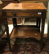 A late Regency mahogany work table with