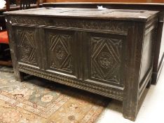 A 17th Century oak coffer