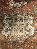 A Persian style rug, the central panel s