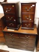 A modern mahogany trunk, chest of drawer