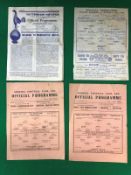 Four vintage football programmes includi