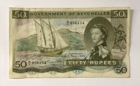 A Government of Seychelles 50 Rupees ban