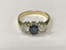 An 18 carat gold mounted dress ring, the