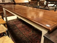 A Chalon kitchen table, the plain top wi