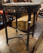 A Chinese hardwood occasional table of c