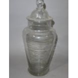 A late 19th/early 20th century apothecary's glass display jar,