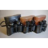 Agfa binoculars, 8 x 30, N202546, cased; Steiner binoculars, 8 x 30, cased; Marine M.