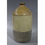 A late 19th century stoneware wine flagon, lettered for 'G.