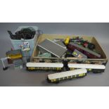 Small quantity of Tri-Ang 00 gauge including locomotives, tenders, mail and other coaches, track,