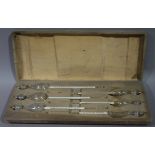 A set of six Twaddell's hydrometers in various sizes,