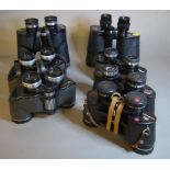 Chinon binoculars, six pairs, including Countryman 7 x 35, 10 x 50,