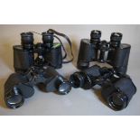 Wray of London binoculars, Raylite 8 x 30; another pair9 x 35; Greens by Swift binoculars, 8 x 30,