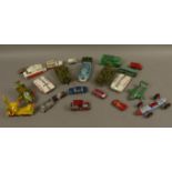 A large quantity of Corgi, Dinky and Matchbox die cast vehicles, all play worn,